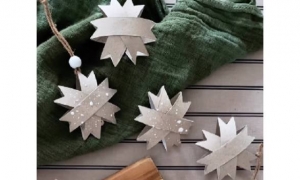 3D zvijezdice - božićne kuglice od role papira