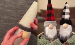 DIY: Božićni patuljak od mucastih čarapa
